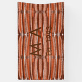 Brauner rustikaler Boho Anbringen des Namensbuchst Banner (Vertikal)