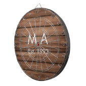 Brauner rustikaler Boho Anbringen des Namensbuchst Dartscheibe (Vorderseite rechts)
