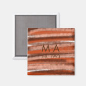 Brauner rustikaler Boho Anbringen des Namensbuchst Magnet (Vorderseite/Rückseite)