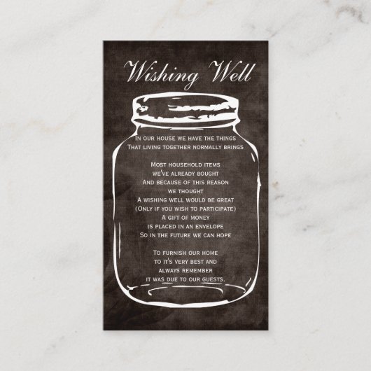 Brauner, rustikaler Krug, der gute Karten wünscht (Vorderseite)