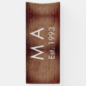 Brauner rustikaler Stein mit dem Namen Datum des J Banner (Vertikal)