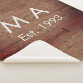 Brauner rustikaler Stein mit dem Namen Datum des J Sherpadecke (3/4)