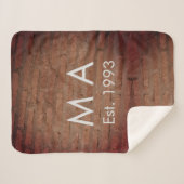 Brauner rustikaler Stein mit dem Namen Datum des J Sherpadecke (Vorderseite (Horizontal))