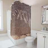 Brauner Sand Duschvorhang (Beispiel)
