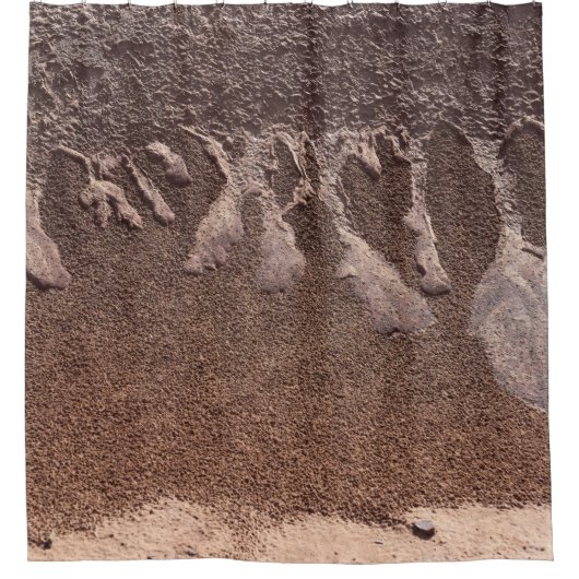 Brauner Sand Duschvorhang (Vorderseite)