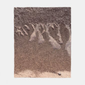 Brauner Sand Fleecedecke (Vorderseite)
