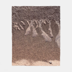 Brauner Sand Fleecedecke