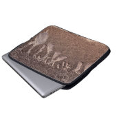 Brauner Sand Laptopschutzhülle (Vorne Knopf)