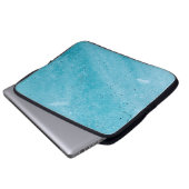 Brauner Sand mit Wassertröpfchen Laptopschutzhülle (Vorne Knopf)