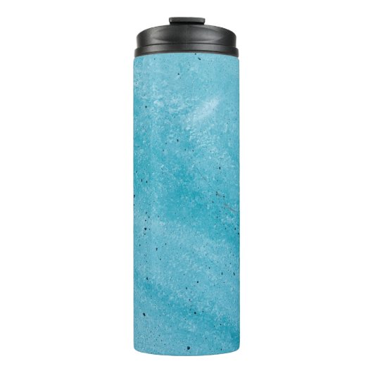 Brauner Sand mit Wassertröpfchen Thermosbecher (Vorderseite)