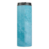 Brauner Sand mit Wassertröpfchen Thermosbecher (Rückseite)