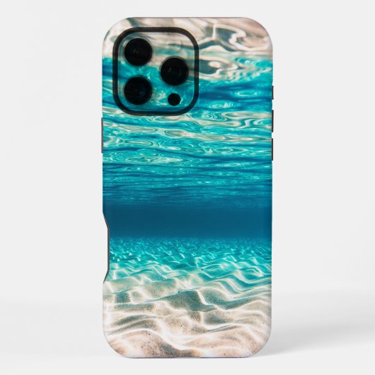 Brauner Sand unter dem Meer iPhone Hülle (Rückseite)