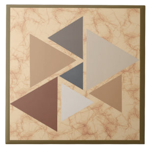 Brauner Sandstein Geometrisches Muster Fliese