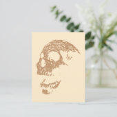 Brauner Schädelstil. Postkarte (Stehend Vorderseite)