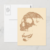 Brauner Schädelstil. Postkarte (Vorne/Hinten)