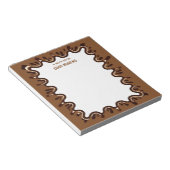 Brauner Schokoladen-Milchshake-Splash Individuelle Notizblock (angewinkelt)