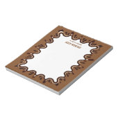 Brauner Schokoladen-Milchshake-Splash Individuelle Notizblock (Rotiert)