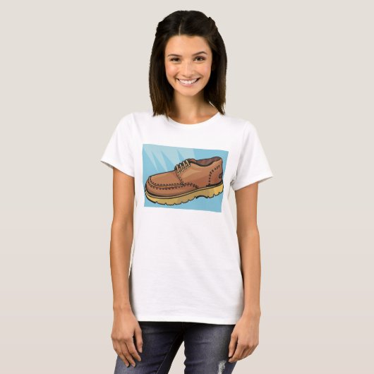 Brauner Schuhschuh-T - Shirt (Vorne ganz)