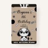 Brauner Schwarzer Fischknochen Welpe Hund Geburtst Ausweis (Rückseite)