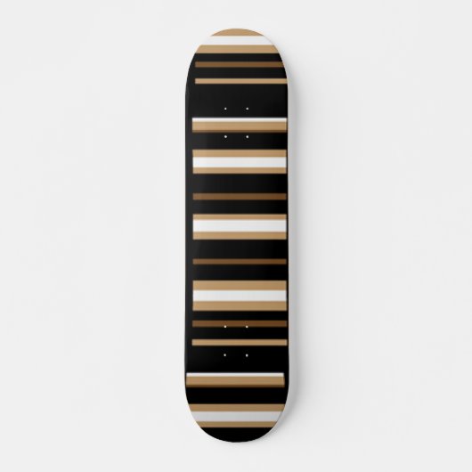 Brauner schwarzer Streifen Skateboard (Vorne)