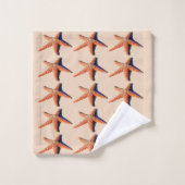 Brauner Seeteufel Handtuch Set (Waschlappen)