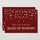 Brauner Silberner Glitzer wirst du meine TRAUZEUGI Einladung (Vorne/Hinten)