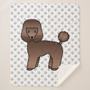 Brauner Spielzeugpudel Süßer Cartoon-Hund Sherpadecke