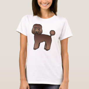 Brauner Spielzeugpudel Süßer Cartoon-Hund T-Shirt