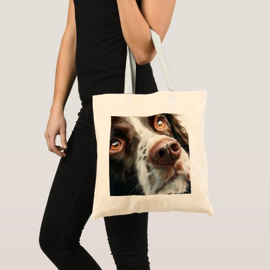Brauner Springer Spaniel Portrait Tragetasche (Vorderseite (Produkt))