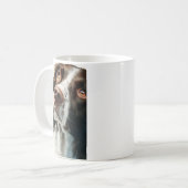 Brauner Springer Spaniel-Porträt Kaffeetasse (Vorderseite Links)