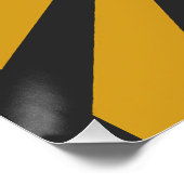 Brauner Standard Pudel Retro Sunburst Poster (Ecke)