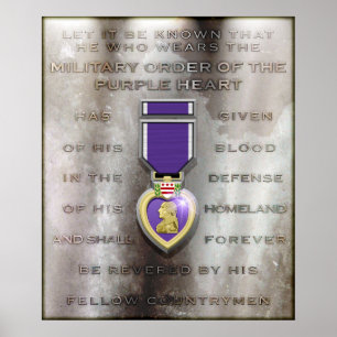 Brauner Stein "PURPLE HEART" Poster