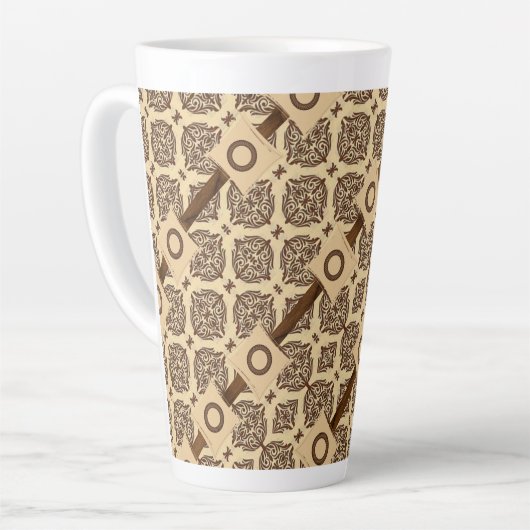 Brauner Streifen Latte Tasse (Linke Ecke)