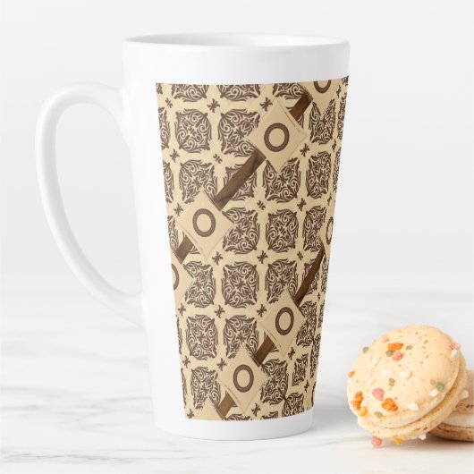 Brauner Streifen Latte Tasse (Beispiel)