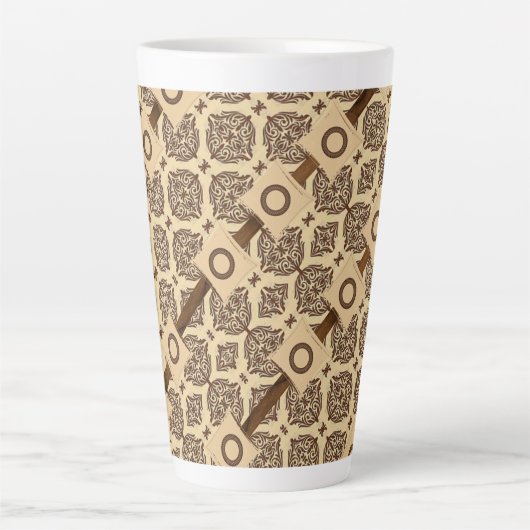 Brauner Streifen Latte Tasse (Vorderseite)