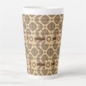 Brauner Streifen Latte Tasse (Vorderseite)
