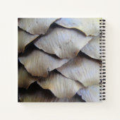 Brauner Tannenkegel Notizblock (Rückseite)