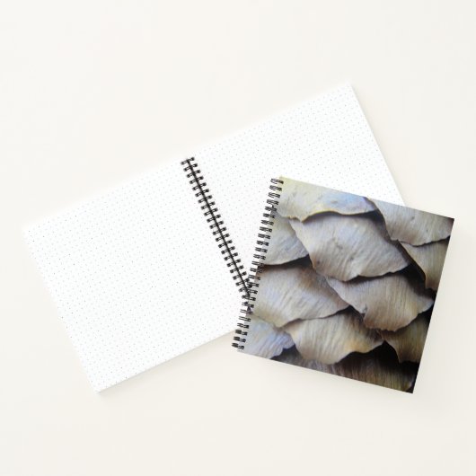 Brauner Tannenkegel Notizblock (Innenseite)