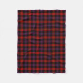 Brauner Tartan Kariertes Muster Fleecedecke (Vorderseite)