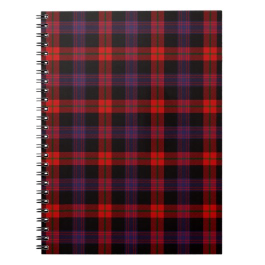 Brauner Tartan-Muster Notizblock (Vorderseite)