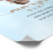 Brauner Teddy-Bär Heißluftballon Mama-osa-Bar Poster (Ecke)