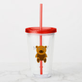 Brauner Teddybär Acryltrinkbecher (Vorderseite)