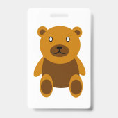 Brauner Teddybär Ausweis (Rückseite)