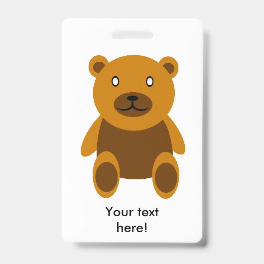 Brauner Teddybär Ausweis (Vorderseite)