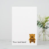 Brauner Teddybär Briefpapier (Stehend Vorderseite)
