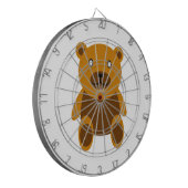 Brauner Teddybär Dartscheibe (Vorderseite Links)