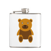 Brauner Teddybär Flachmann (Vorderseite)