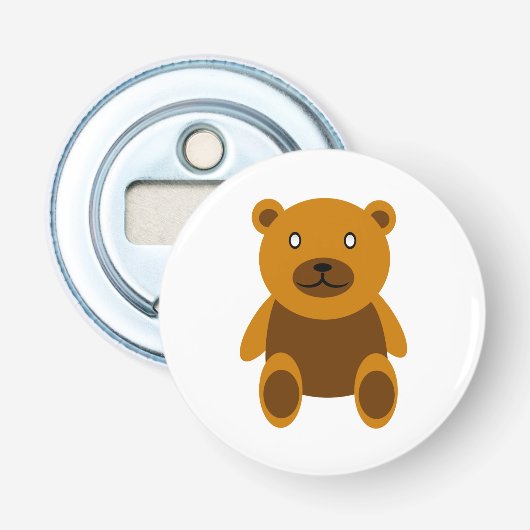 Brauner Teddybär Flaschenöffner (Vorderseite)