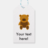Brauner Teddybär Geschenkanhänger (Rückseite)