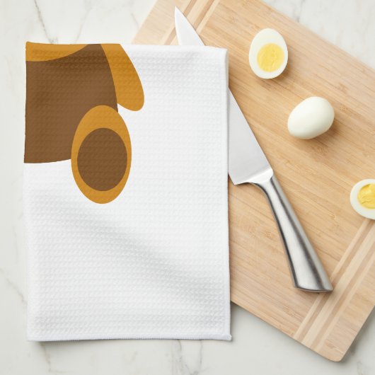 Brauner Teddybär Geschirrtuch (Viertel Falte)